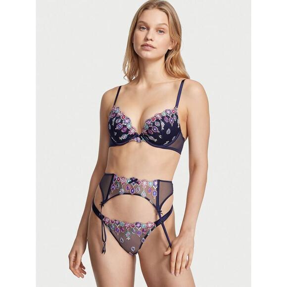 Victoria's Secret Bejeweled Embroidery panty and garter - Picture 2 of 5